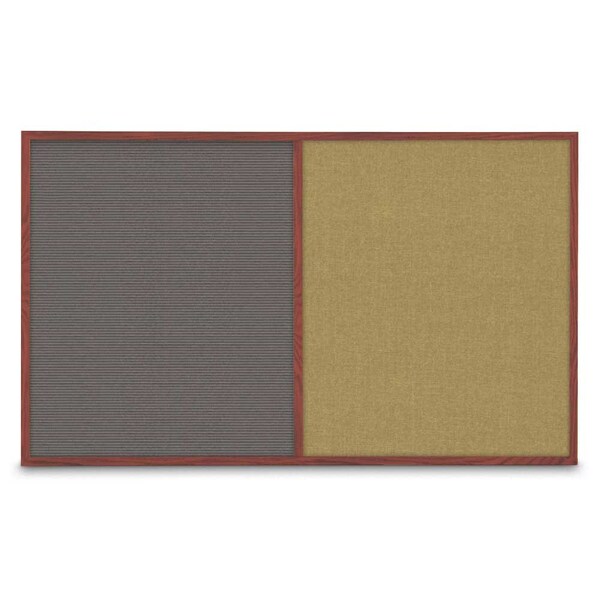 Enclosed Corkboard, 3 Door, 96"x48", 4" Fra